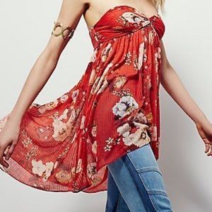 FREE PEOPLE Mirage top, sheer, removable straps